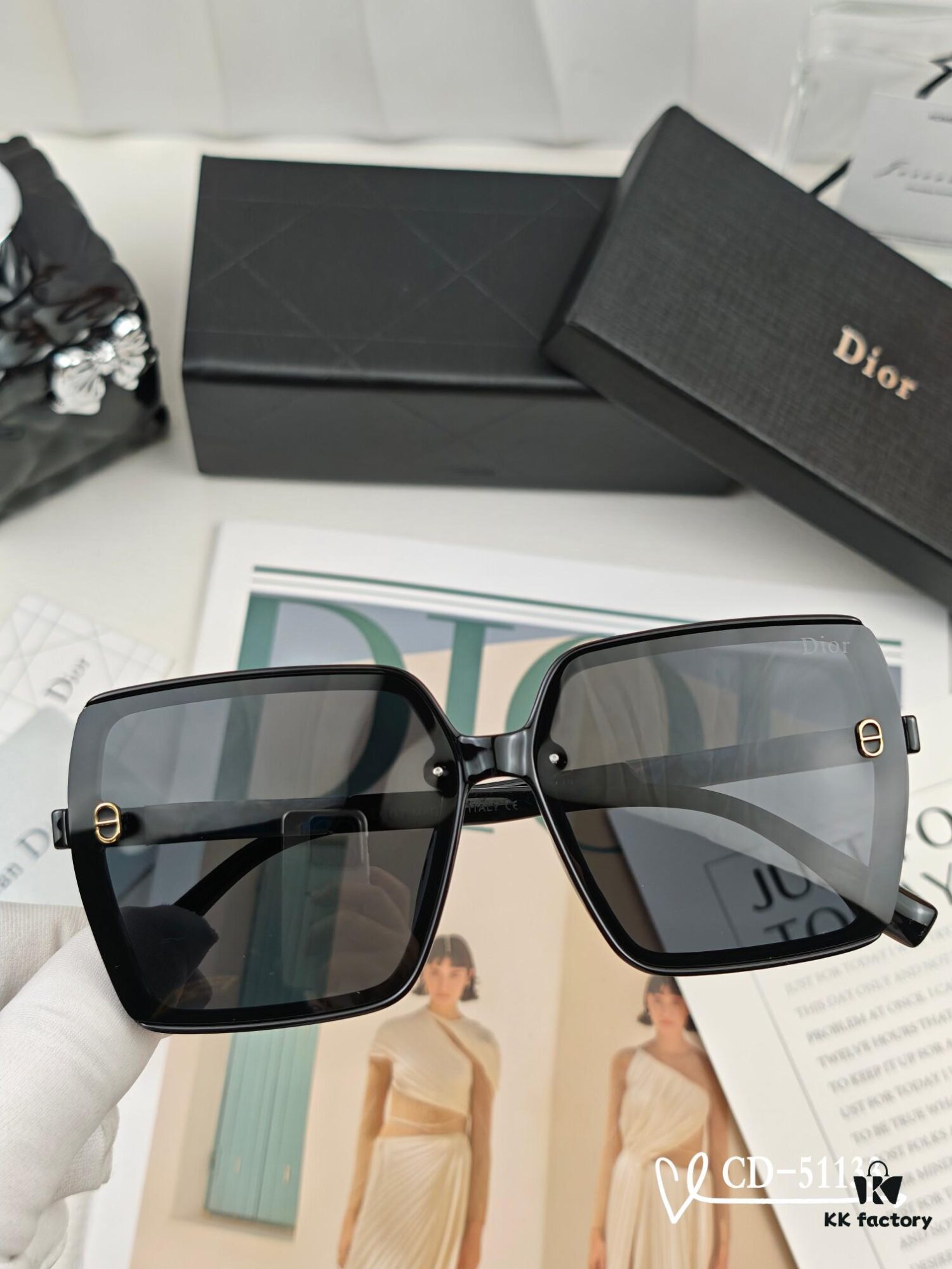 DIOR France TR90 Lightweight Sunglasses with Polarized Lenses, Model 51133