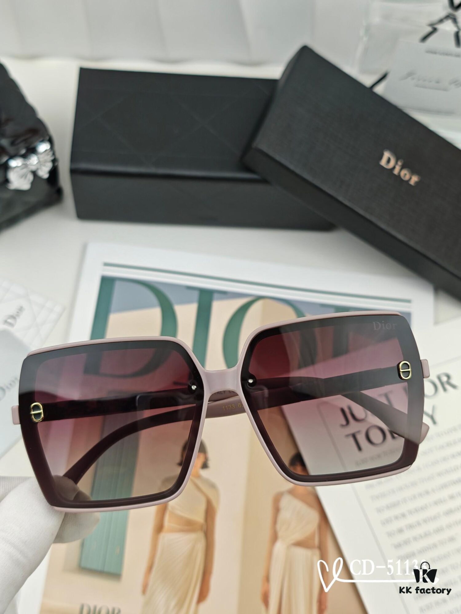 DIOR France TR90 Lightweight Sunglasses with Polarized Lenses, Model 51133