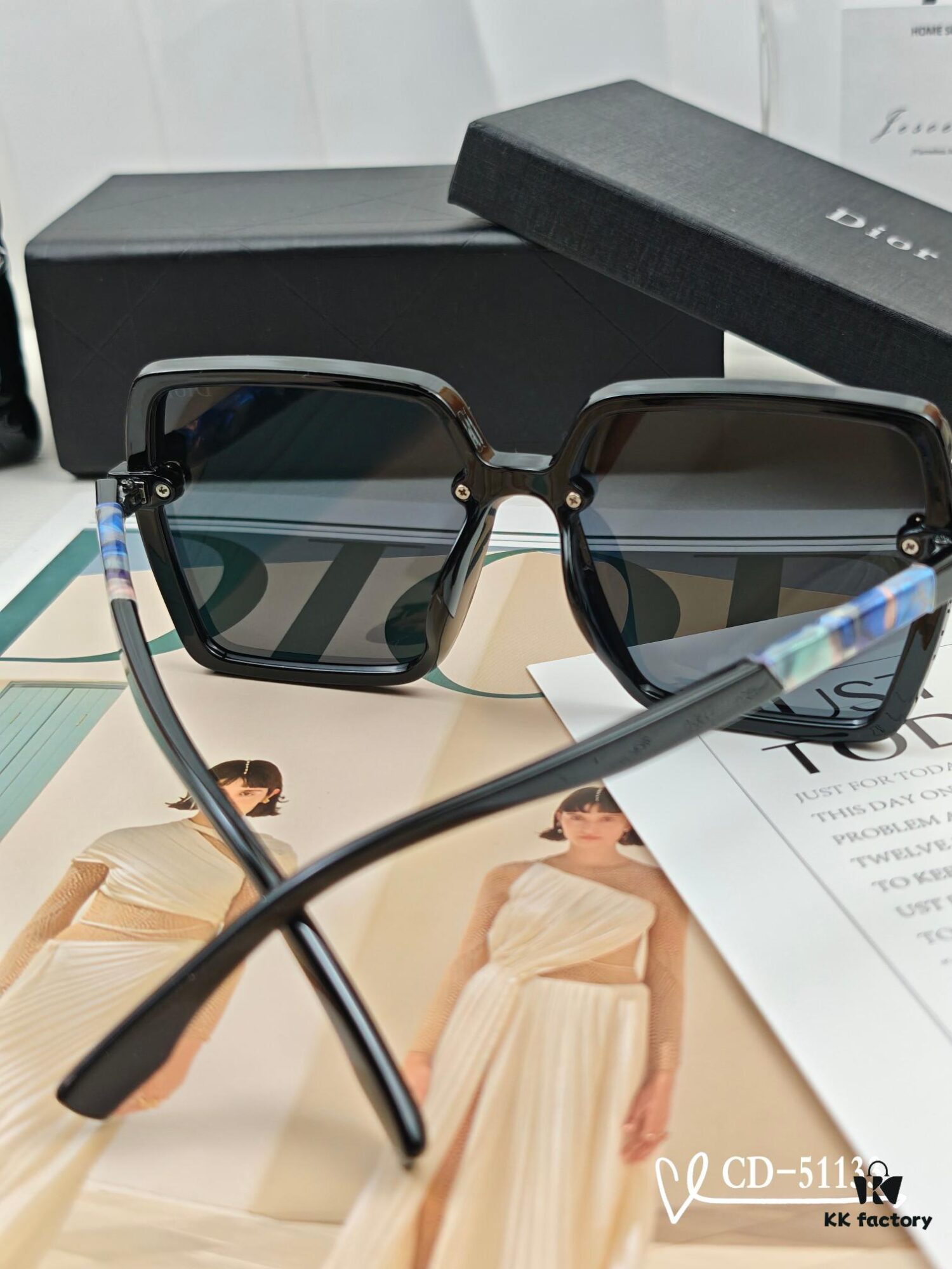 DIOR France TR90 Lightweight Sunglasses with Polarized Lenses, Model 51133