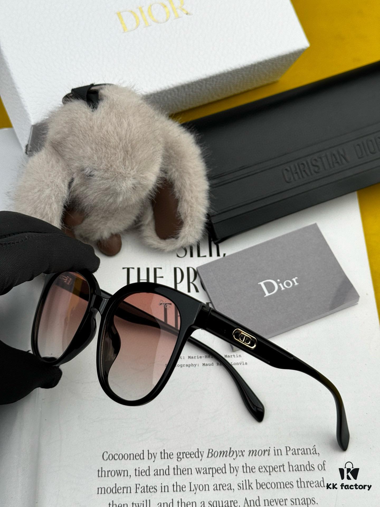【DIOR】2025 Spring New Arrival Trendy Fashion Round Frame Polarized Sunglasses High Quality Comfortable Wear Influencer Style Sun Glasses Model: D6106