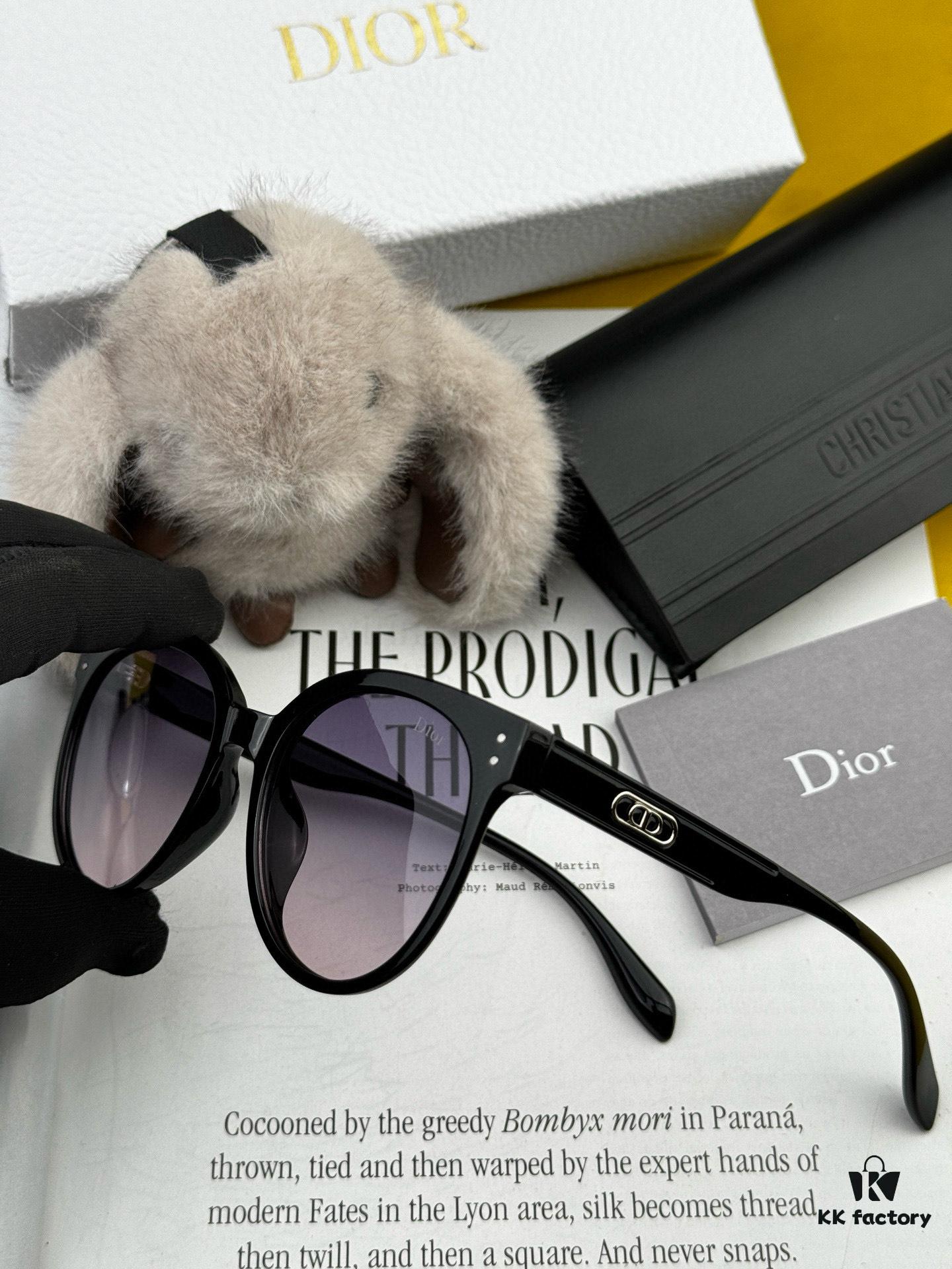【DIOR - Dior】2025 Spring New Arrival Trendy Best-Selling Fashion Round Frame Polarized Sunglasses High Quality Comfortable Fit Influencer Favorite Model: D5106