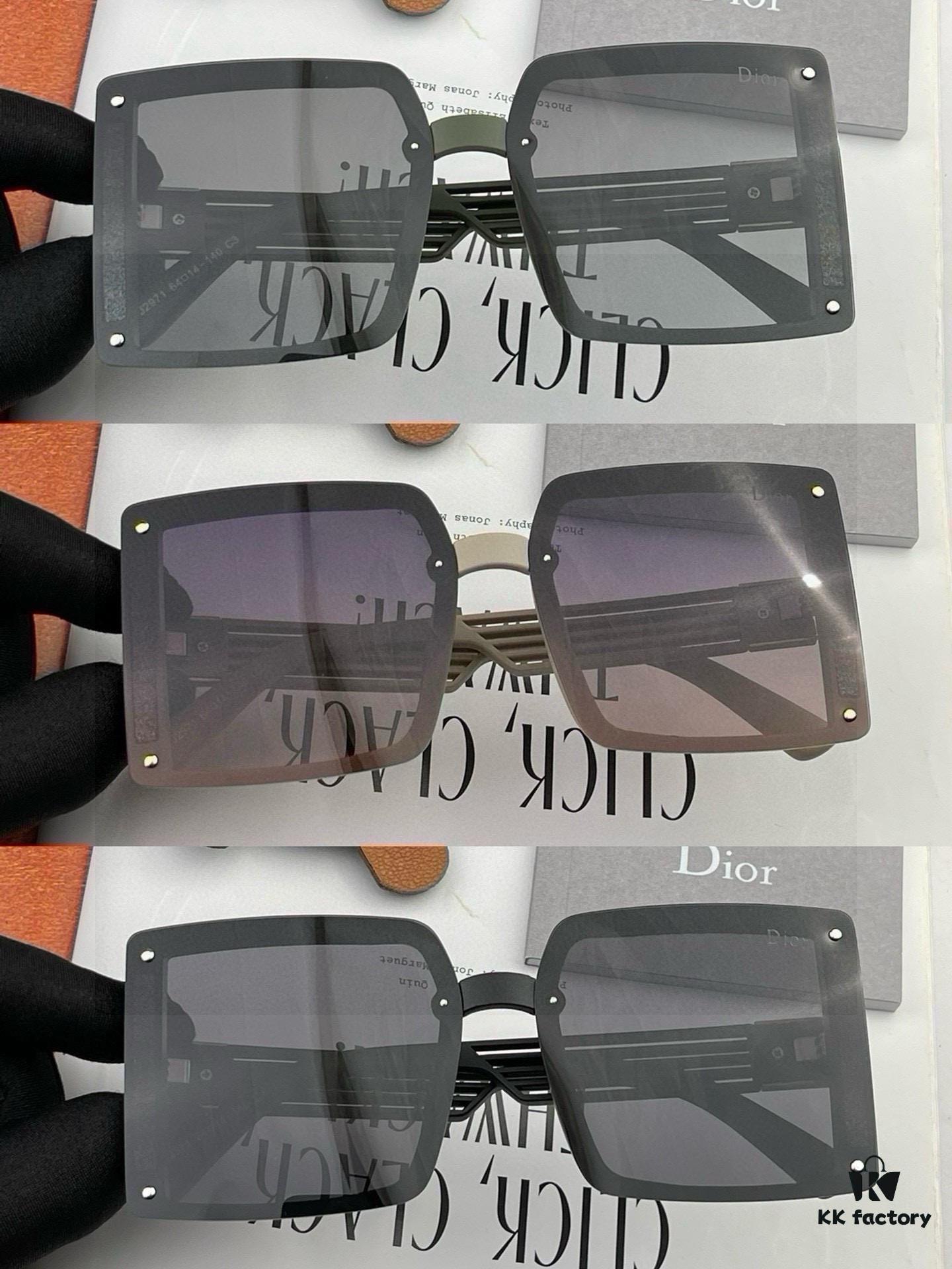 【DIOR - Dior】2025 Spring New Arrival Trendy Fashion Square Polarized Sunglasses, High Quality Comfortable Wear, Influencer Favorite Sunglasses Model: D1297