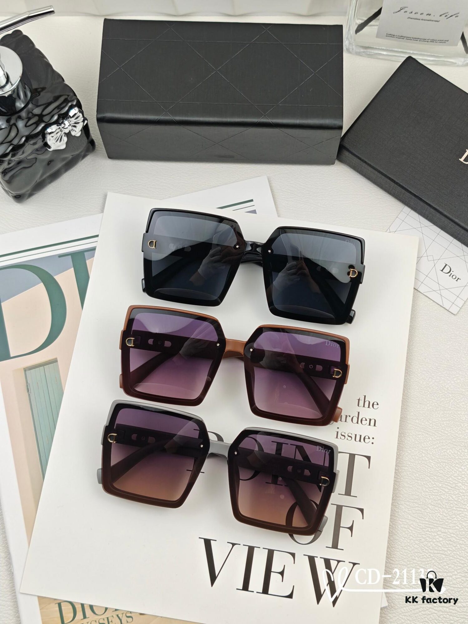 DIOR France TR90 Lightweight Sunglasses with Polarized Lenses, Model 21135