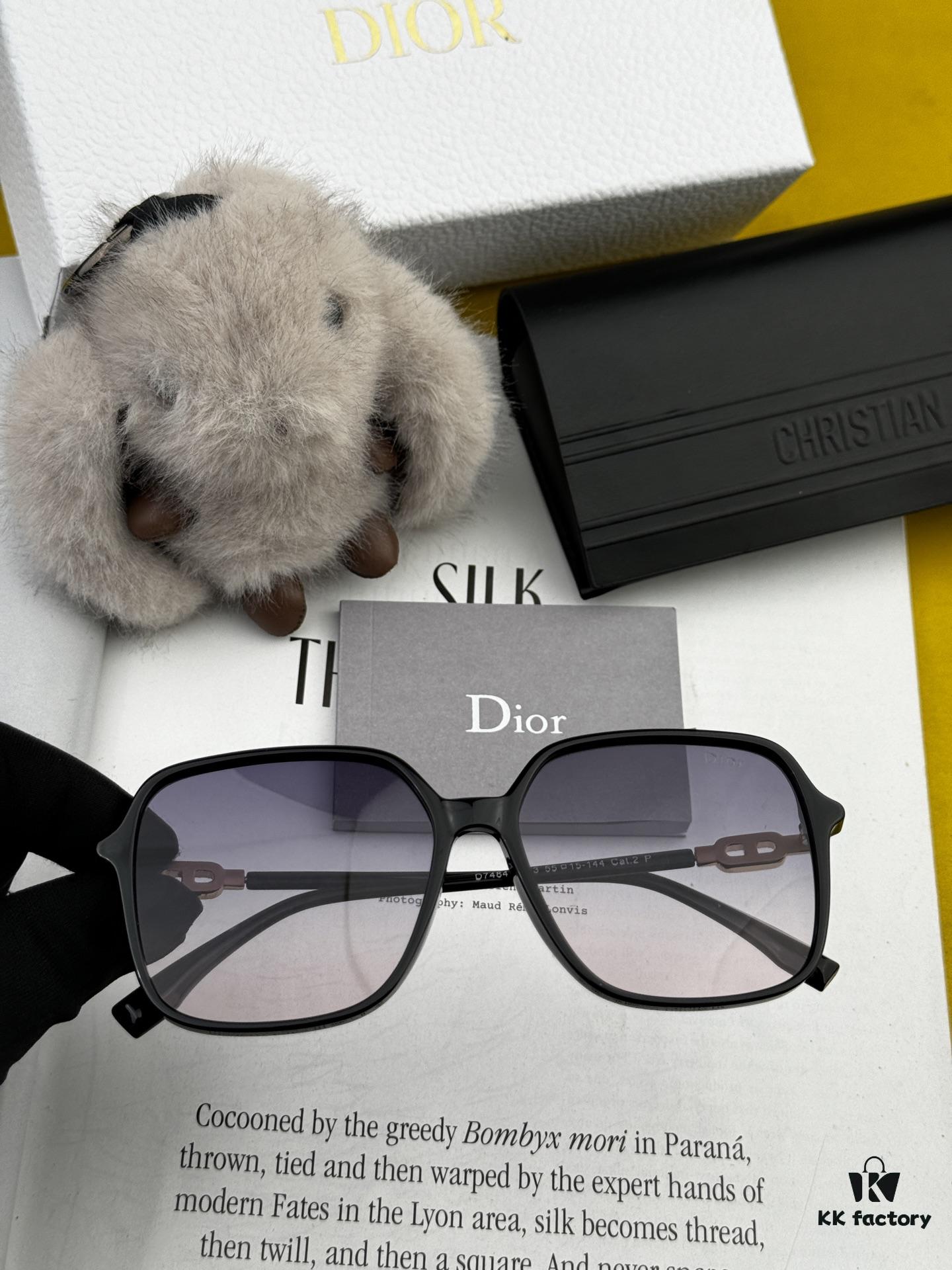 DIOR 2025 Spring New Arrival Trendy Best-Selling Fashion Round Frame Polarized Sunglasses High-Quality Lightweight TR Frame Women's HD Thickened Polarized Sunglasses