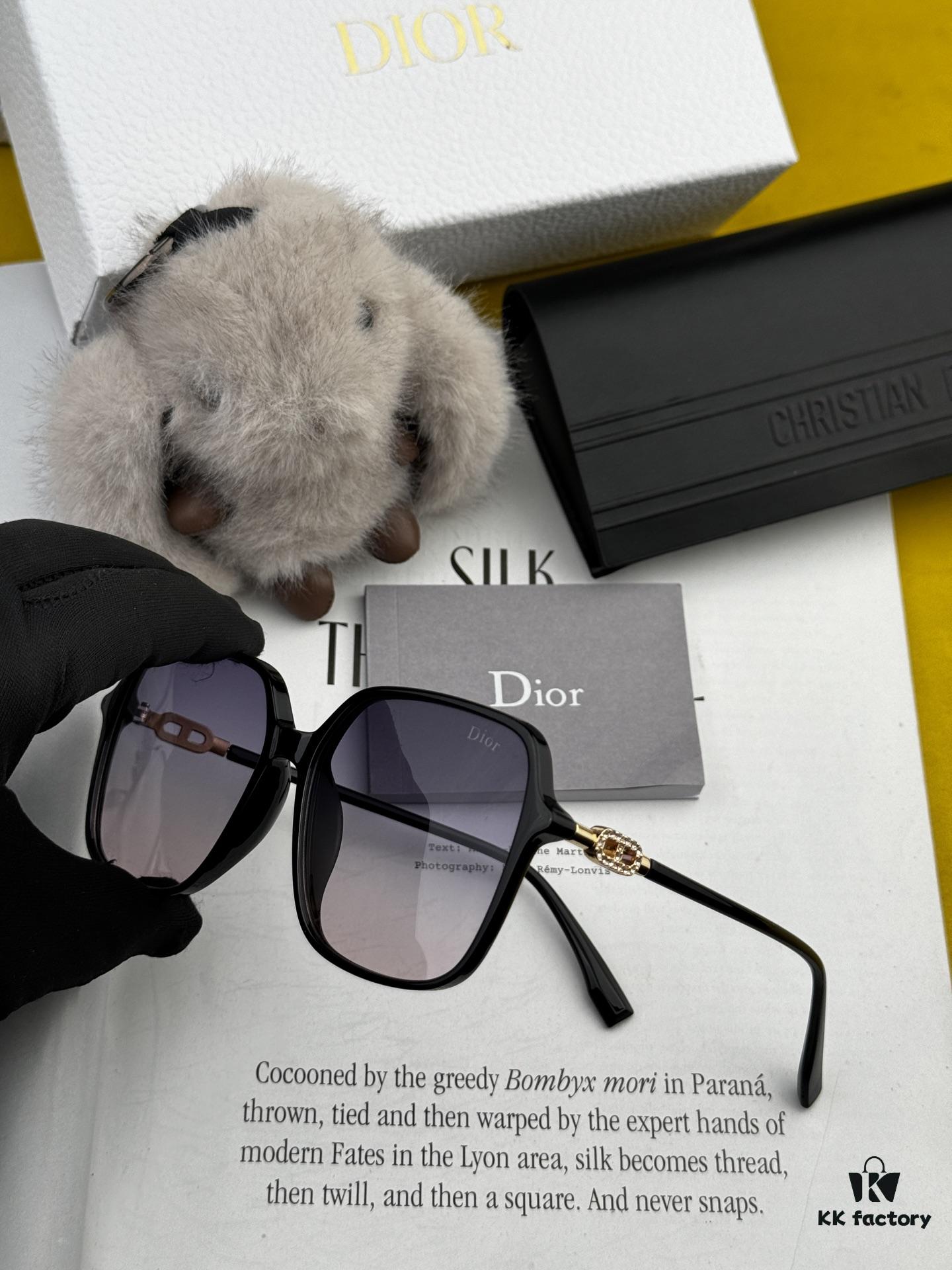 DIOR 2025 Spring New Arrival Trendy Best-Selling Fashion Round Frame Polarized Sunglasses High-Quality Lightweight TR Frame Women's HD Thickened Polarized Sunglasses