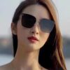 Nylon Polarized Series DIOR Frameless Sunglasses with Polygonal Design, Universal Fit for All Face Shapes, Stylish with Coats or Dresses, Polarized Nylon Lenses for UV Protection