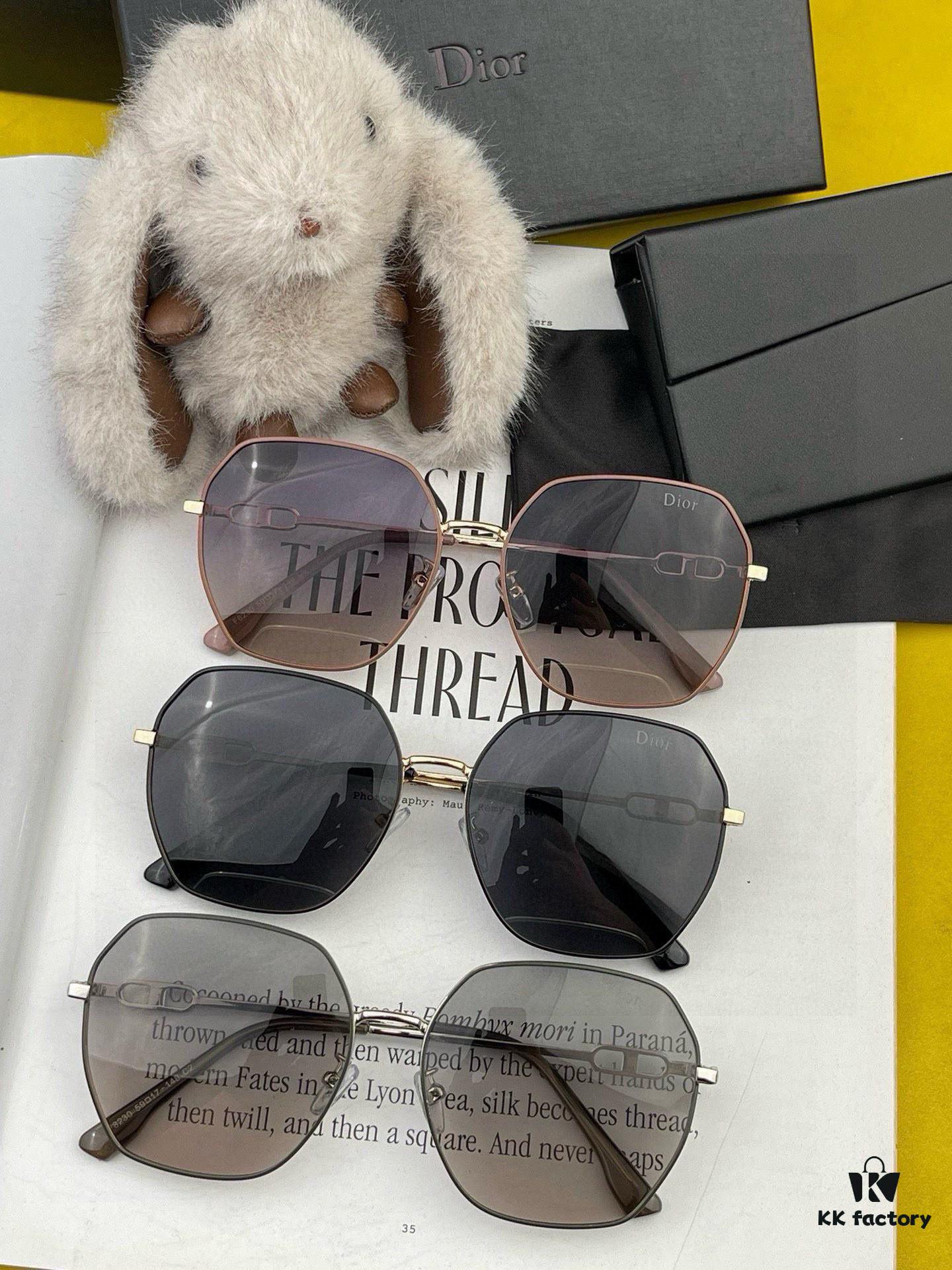 DIOR 2025 Official New Arrival Large-Frame Polarized Sunglasses, Popular Among Celebrities, Polylux Ultra-Clear Thickened Sunglasses Model: CD0823
