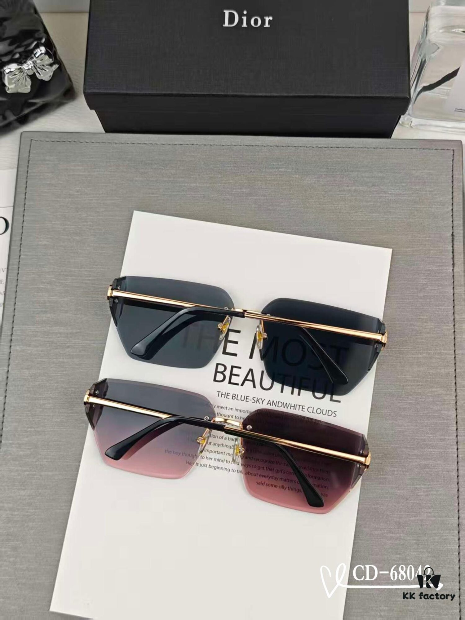 Dior - French Designer Unisex Sunglasses with Polarized Lenses, Lightweight Metal Frame, Stylish and Comfortable for Travel and Driving