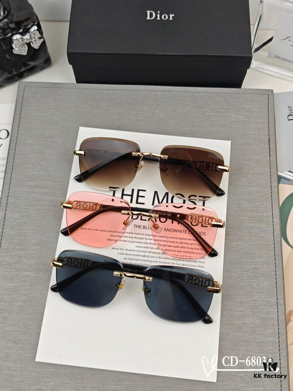 Dior - French Fashion House Dior, Unisex Sunglasses with Polarized Lenses by Polaroid, Lightweight Metal Frame for Comfortable Wear, Style 68034