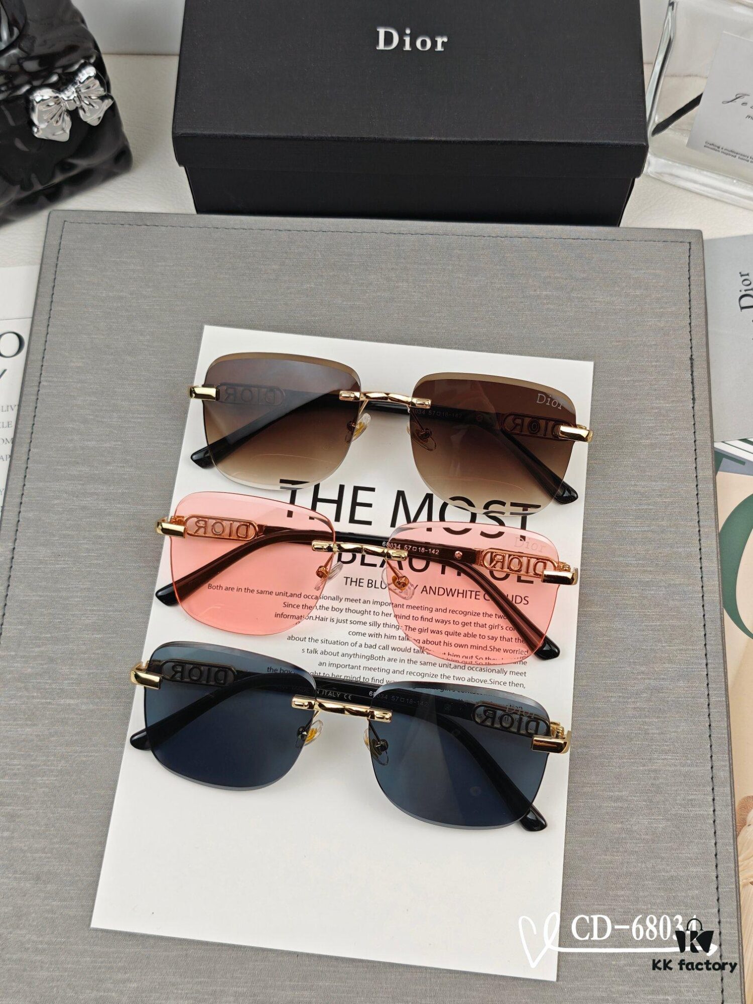 Dior - French Fashion House Dior, Unisex Sunglasses with Polarized Lenses by Polaroid, Lightweight Metal Frame for Comfortable Wear, Style 68034