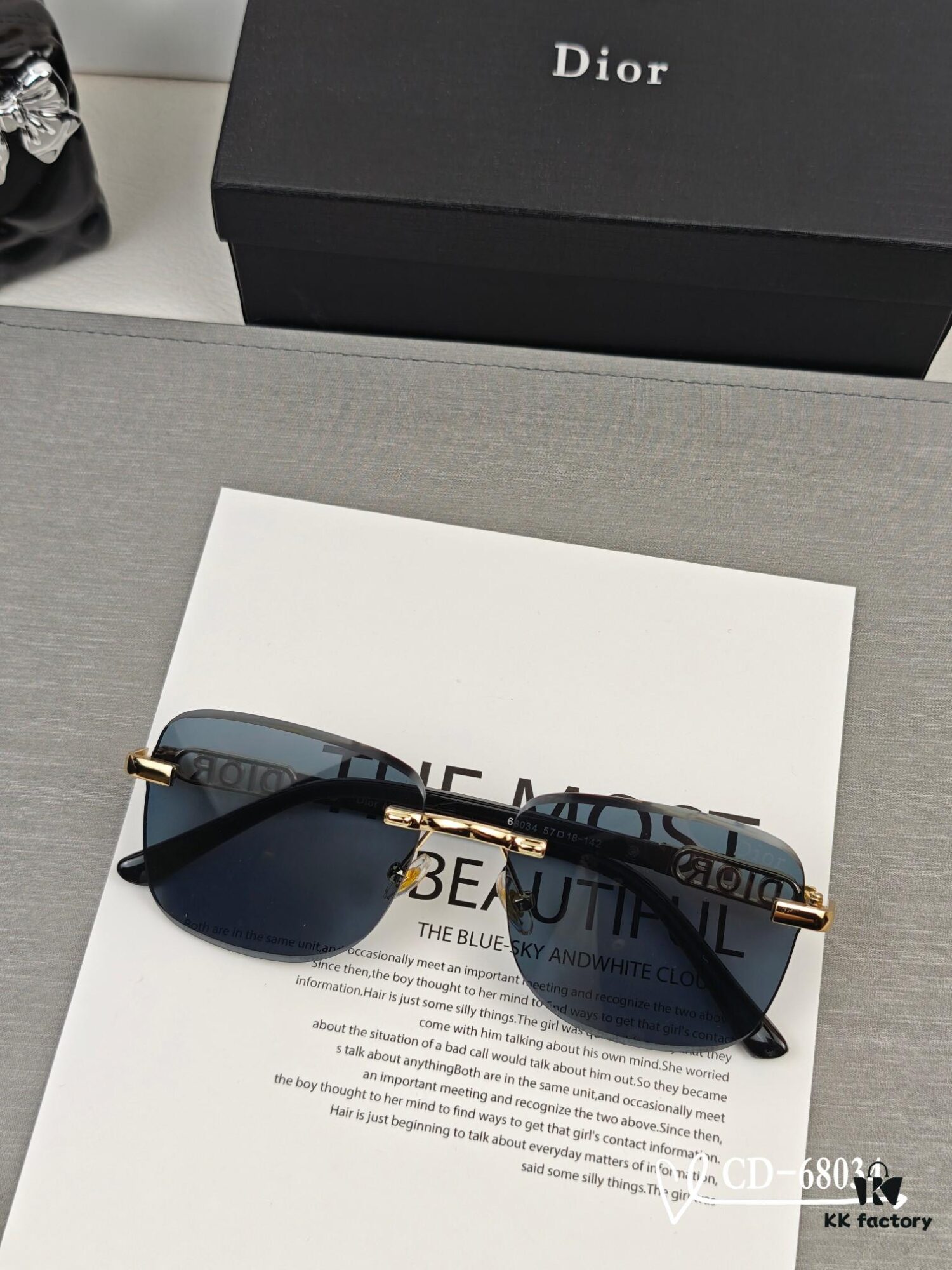 Dior - French Fashion House Dior, Unisex Sunglasses with Polarized Lenses by Polaroid, Lightweight Metal Frame for Comfortable Wear, Style 68034