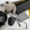 DIOR Volcano ☔️ Fashion Round Frame Sunglasses Lens Top Luxury High Quality Women's Driving Sunglasses Model: CD4311