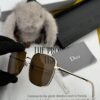 DIOR Volcano ☔️ Fashion Square Sunglasses Top Luxury [Strong] High Quality [Victory][Kiss] 🍦🍨 [Proud] Exceptional Charm 😄 🍫🍪 Women's Driving Sunglasses [Love] Model: CD5908 Eyewear Sunglasses
