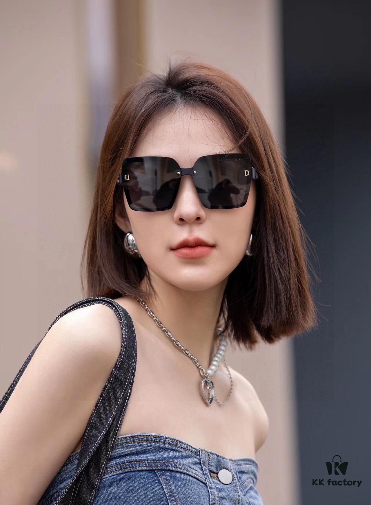 【DIOR - Dior】2025 Spring New Arrival Trendy Popular Fashion Square Polarized Sunglasses High Quality Comfortable Fit Influencer Favorite Sunglasses Model: D6514