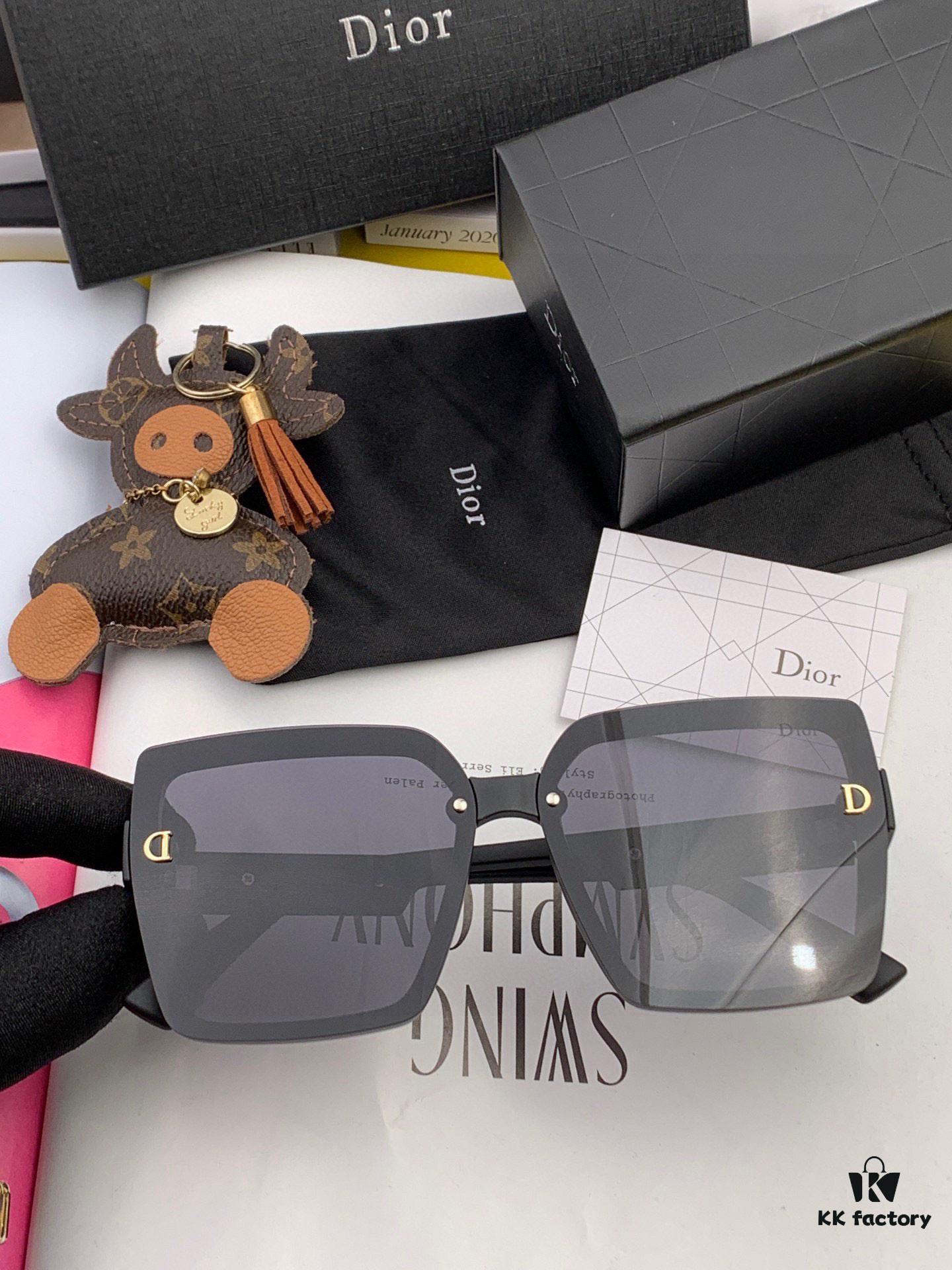 【DIOR - Dior】2025 Spring New Arrival Trendy Popular Fashion Square Polarized Sunglasses High Quality Comfortable Fit Influencer Favorite Sunglasses Model: D6514