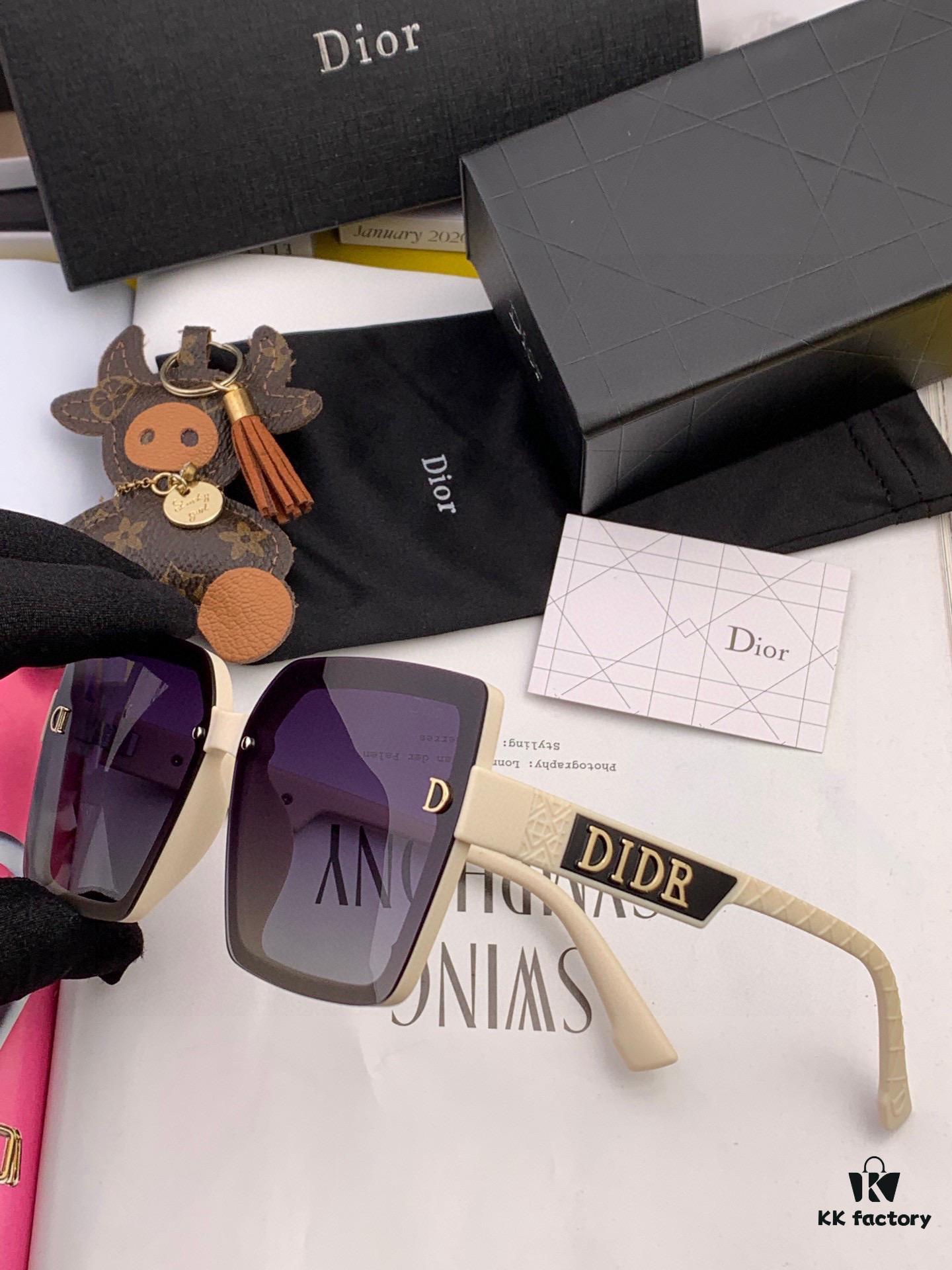 【DIOR - Dior】2025 Spring New Arrival Trendy Popular Fashion Square Polarized Sunglasses High Quality Comfortable Fit Influencer Favorite Sunglasses Model: D6514