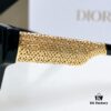 140 DIO* Official New Arrival ~ DioRésille Series Acetate Butterfly Frame with Golden Metal Temples Featuring Contrasting Cannage Pattern and CD Logo