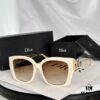 DIOR 30Montaigne S13F Square Sunglasses in Black Acetate with Gold-Tone Metal Temples and Gray Lenses
