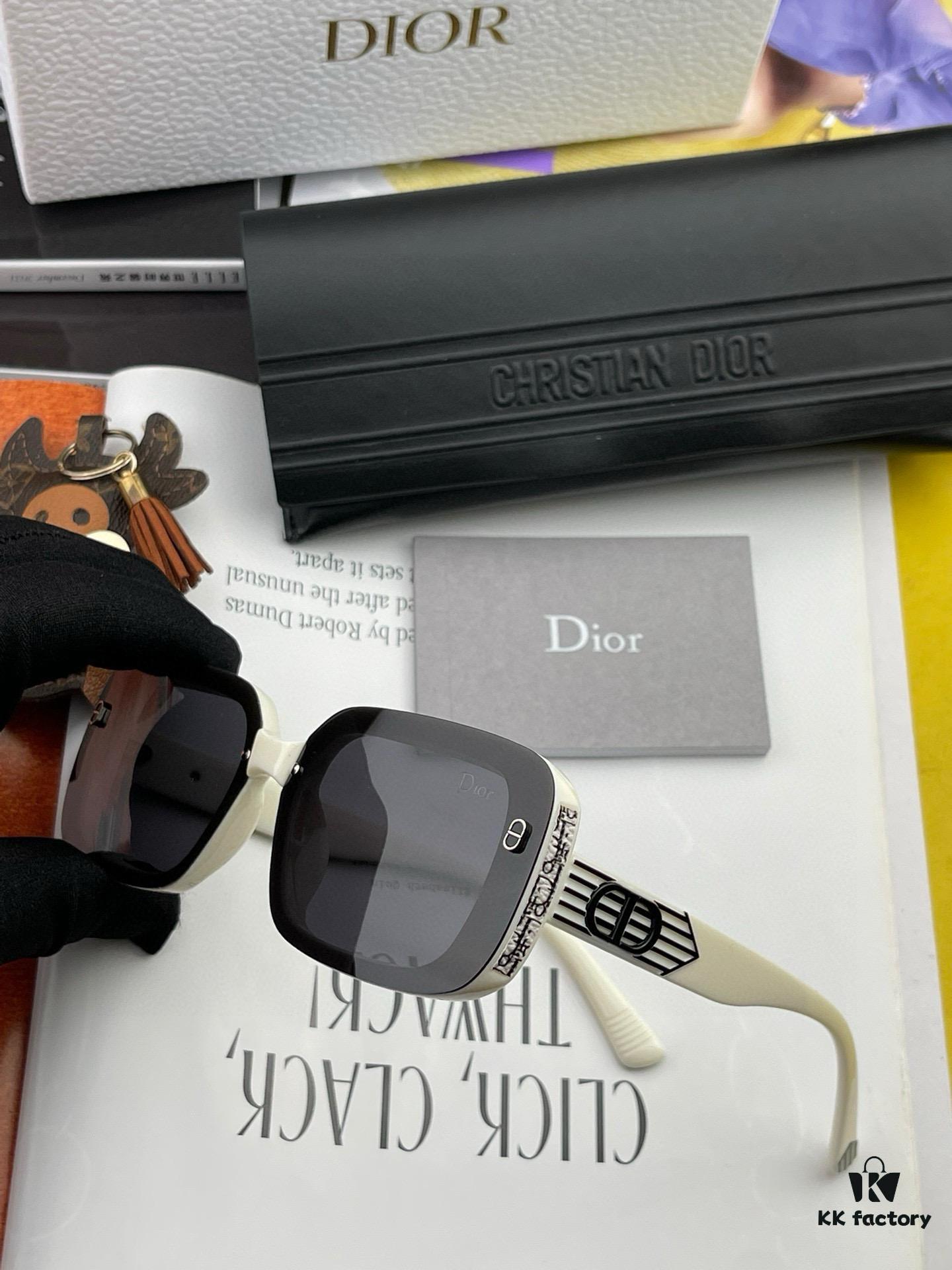 【DIOR】2025 Spring New Arrival Trendy Fashion Square Polarized Sunglasses High-Quality Comfortable Fit Influencer Style Women's HD Polarized Sunglasses 🕶️ High-Quality TR Frame Model: CD5771