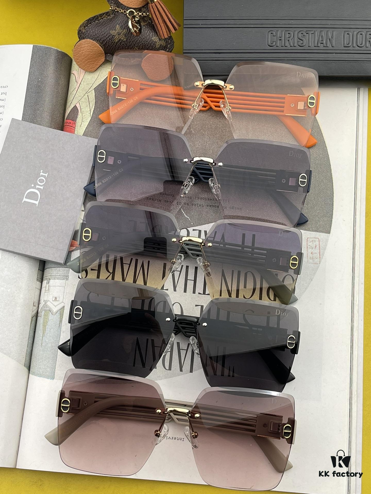 【DIOR】2024 Spring New Arrival Trendy Popular Fashion Square Frame Sunglasses High Quality Comfortable Wear Influencer Style Shades Model: D6296