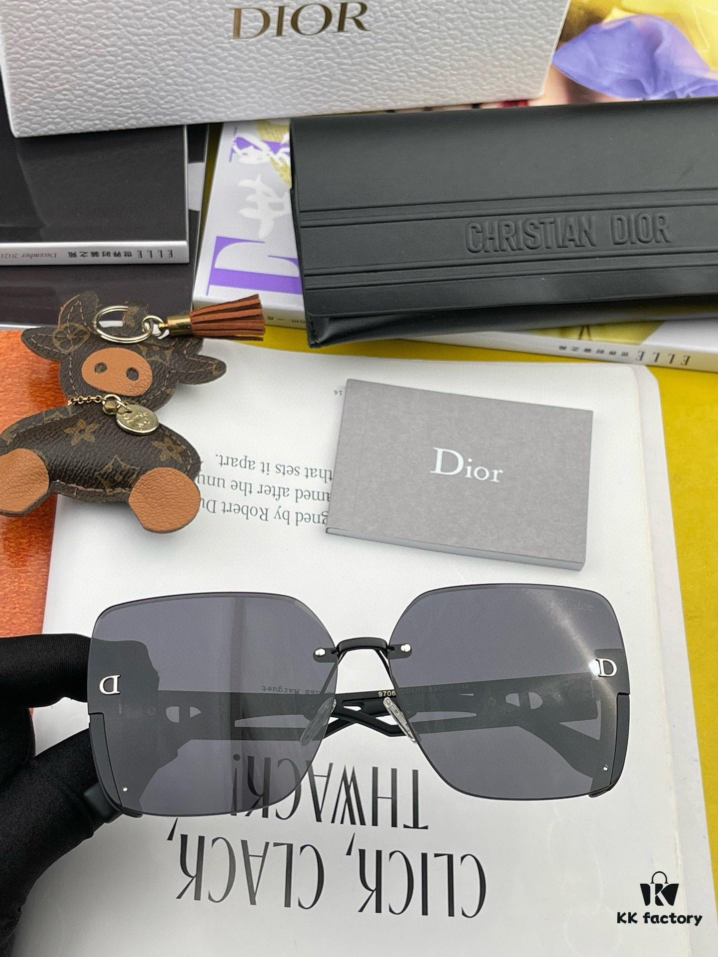 DIOR 2024 Spring New Arrival Trendy Fashion Square Frame Sunglasses High-Quality Comfortable Wear Influencer Style Women's HD Sunglasses