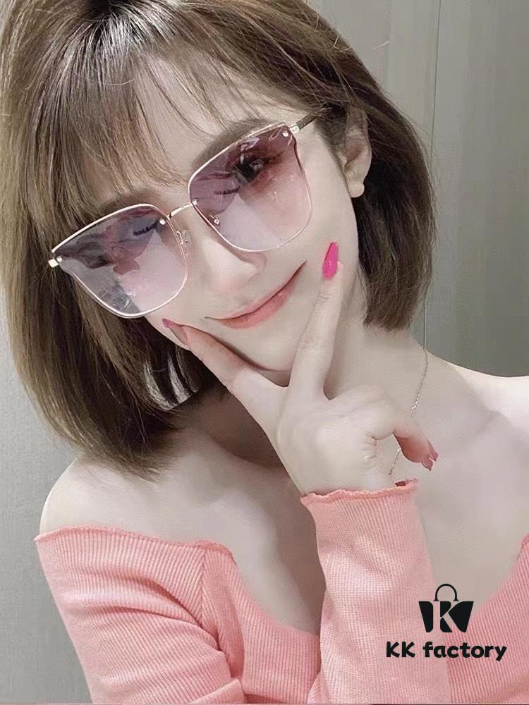 DIOR 2024 New Women's Square Sunglasses, Driving Sunglasses, New Lightweight Metal Frameless Sunglasses, Stylish, Elegant, Comfortable and Luxurious, Ultra-Light Model: D4170