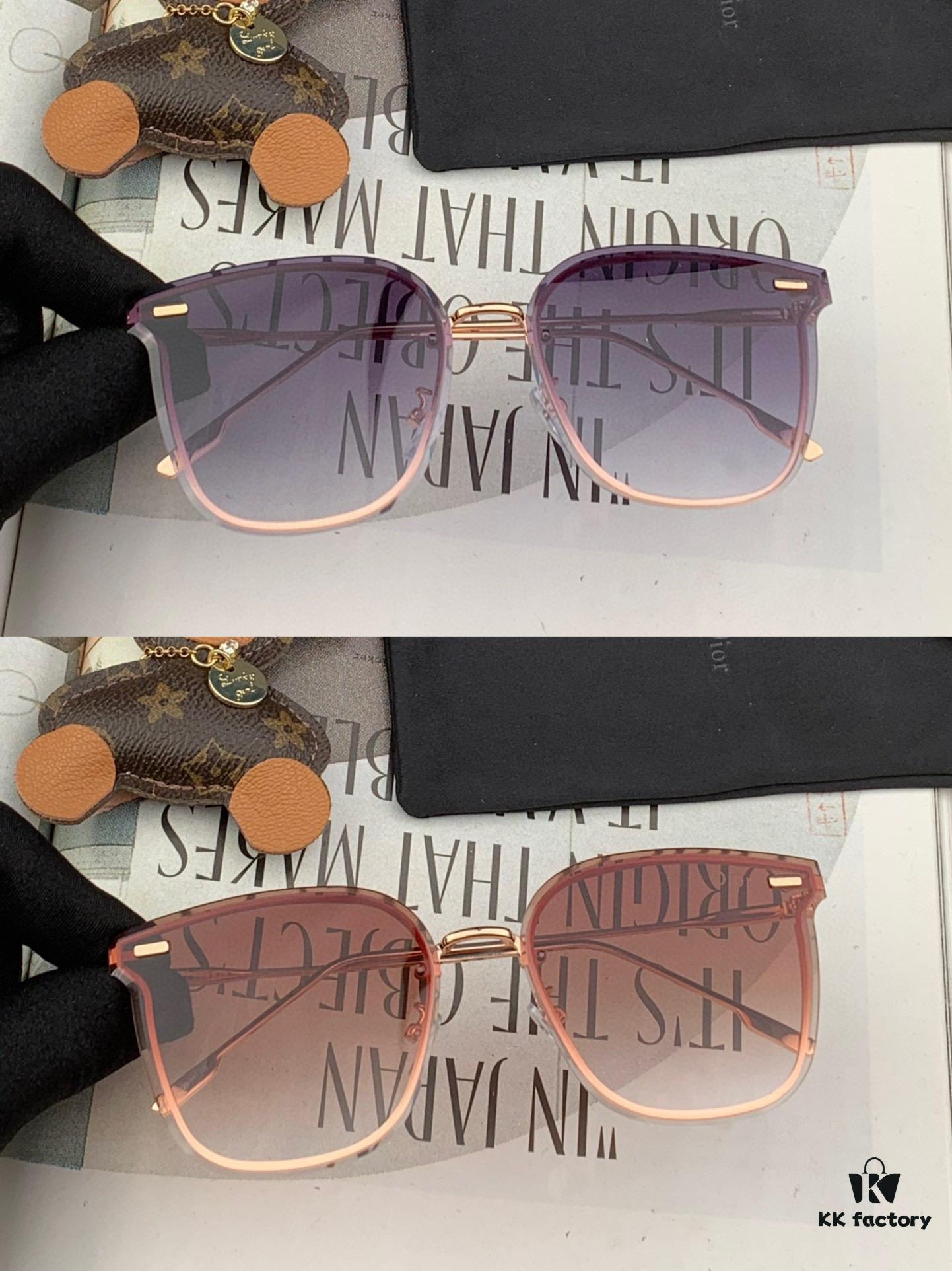 DIOR 2024 New Women's Square Sunglasses, Driving Sunglasses, New Lightweight Metal Frameless Sunglasses, Stylish, Elegant, Comfortable and Luxurious, Ultra-Light Model: D4170