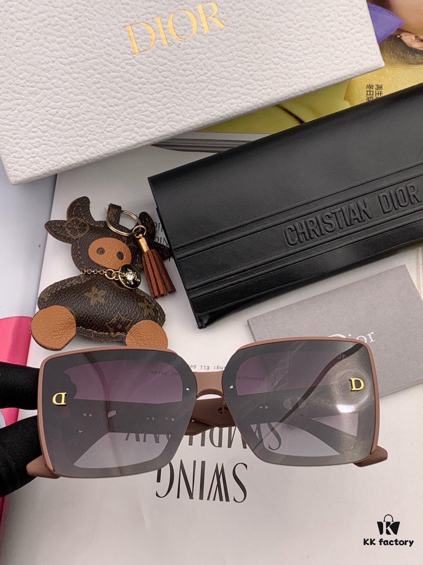 DIOR 2023 Spring New Arrival Trendy Fashion Rectangular Polarized Sunglasses High-Quality Comfortable Wear Unisex Influencer Style HD Polarized Sunglasses for Women Model: CD1228