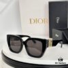 DIO* Black Acetate Frame with Wide Temples, Gold-Finish Metal Miss Dior Logo