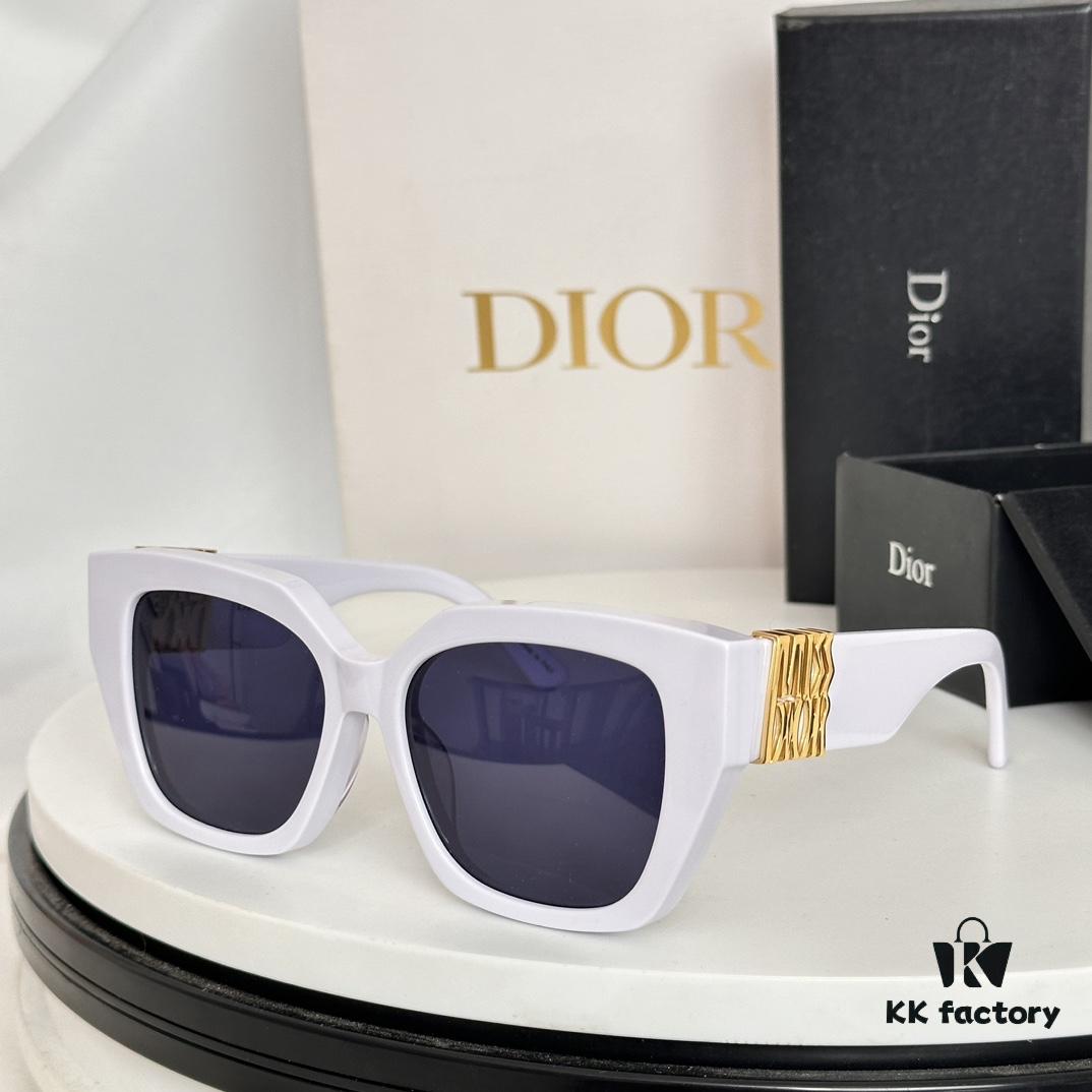 DIO* Black Acetate Frame with Wide Temples, Gold-Finish Metal Miss Dior Logo