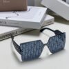 Dior 2024 New Arrival Mirror Letter Rimless Cut-Out Fashion Sunglasses for Women, Stylish Large Frame Unisex Sunglasses with Slimming Effect