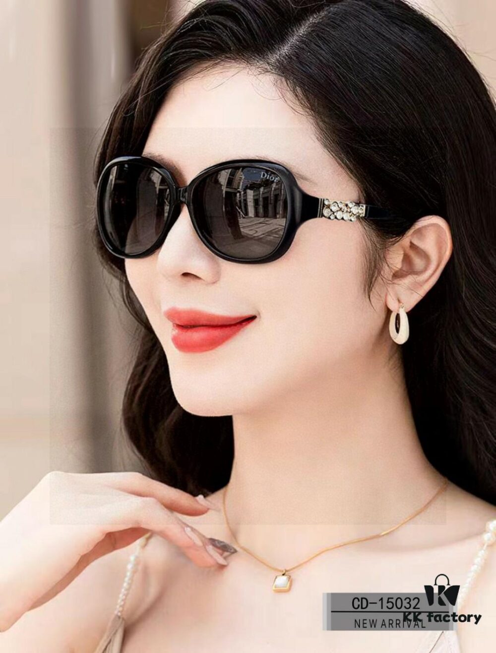 DIOR France New Arrival Sunglasses with Polarized Lenses, Lightweight TR90 Frame, Model 15032