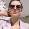 DIOR Volcano ☔️ Fashion Round Frame Sunglasses Lens Top Luxury High Quality Women's Driving Sunglasses Model: CD4311