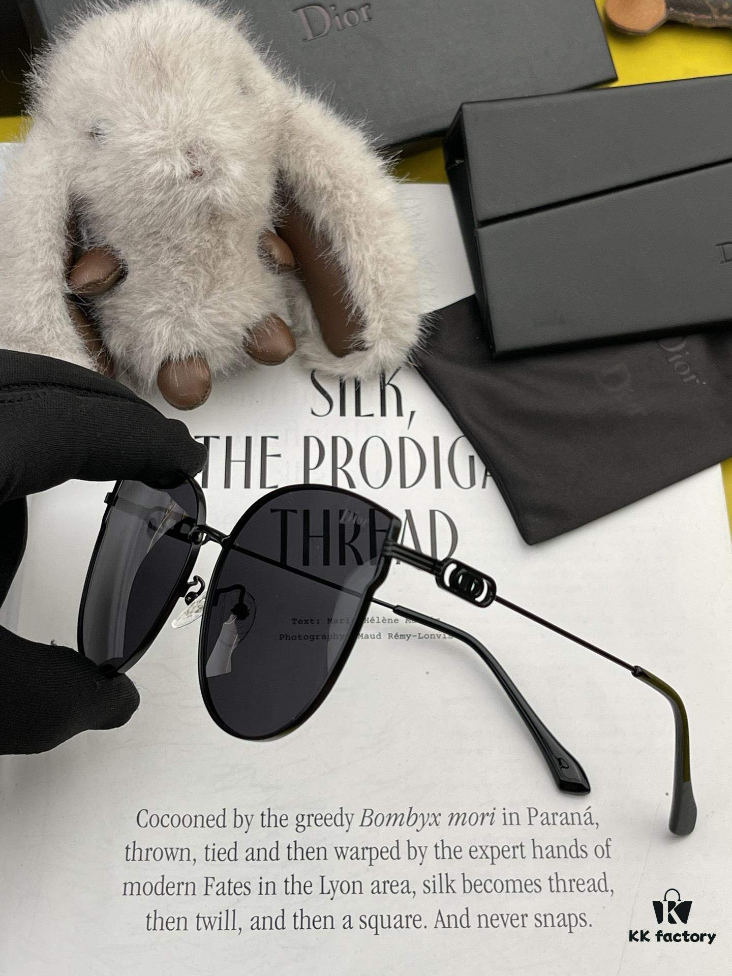 DIOR Volcano ☔️ Fashion Round Frame Sunglasses Lens Top Luxury High Quality Women's Driving Sunglasses Model: CD4311