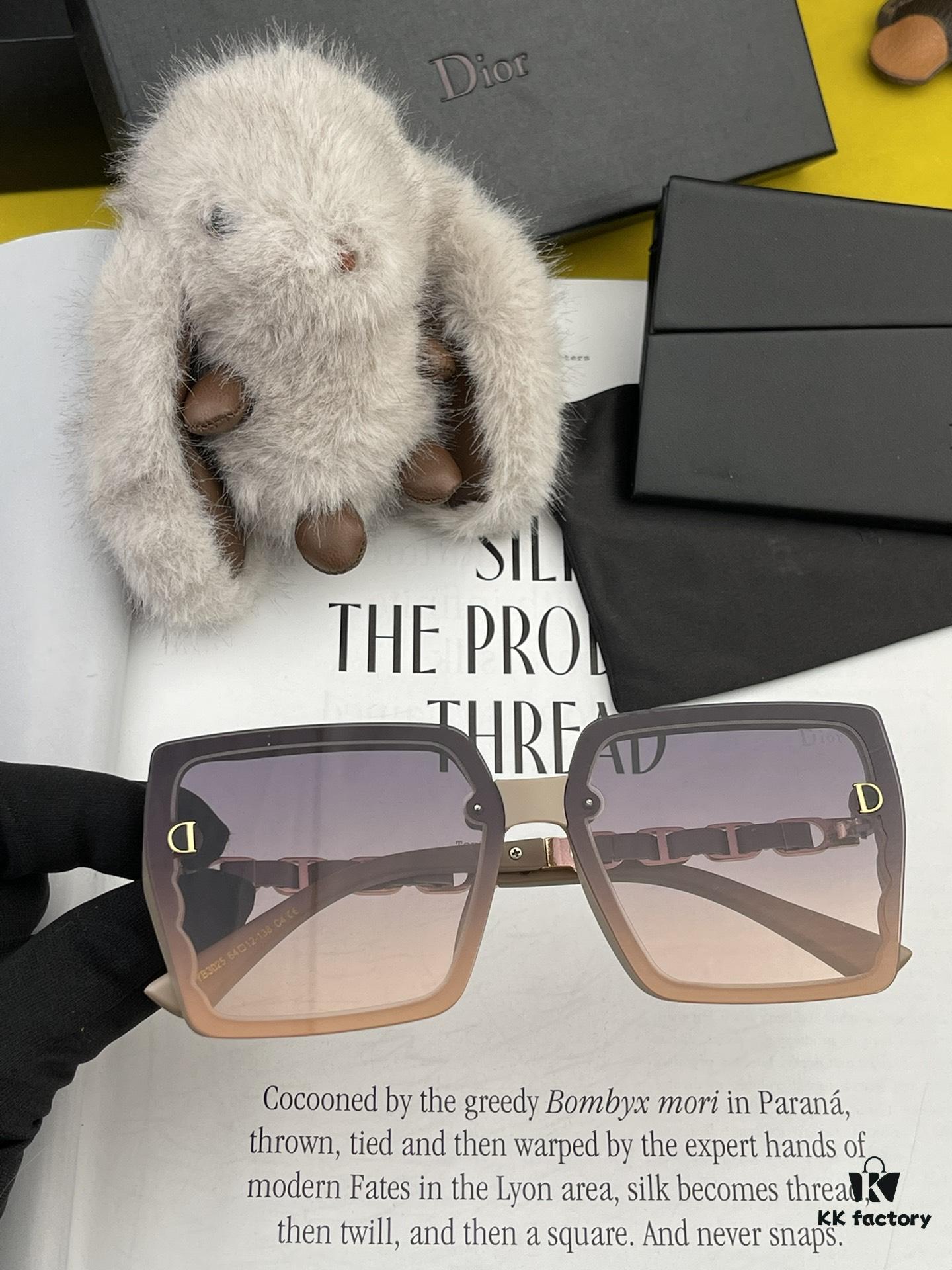 DIOR 2024 Spring New Arrival Original Shipment Viral Luxury Square Sunglasses Classic One-Piece Frame UV Protection High-Quality Authentic Design Model CD5302