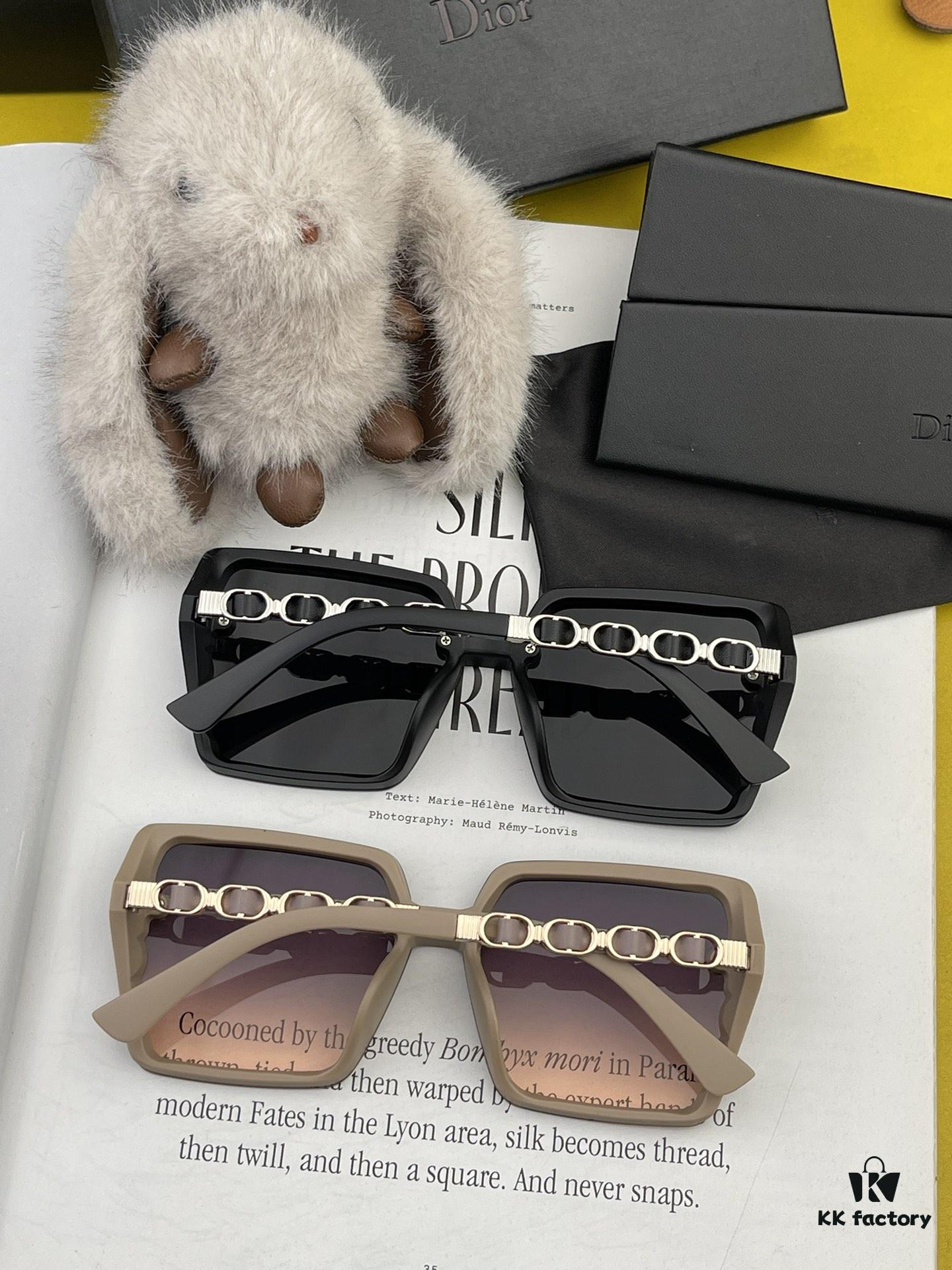 DIOR 2024 Spring New Arrival Original Shipment Viral Luxury Square Sunglasses Classic One-Piece Frame UV Protection High-Quality Authentic Design Model CD5302