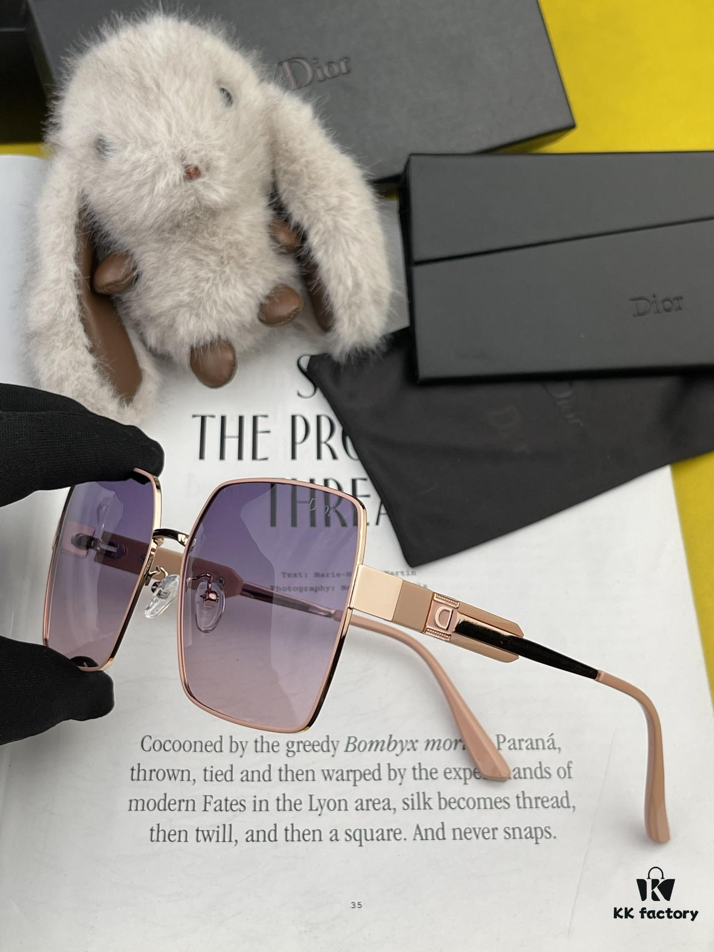【DIOR】2024 Spring New Arrival Trendy Fashion Square Polarized Sunglasses High Quality Comfortable Wear Influencer Favorite Model: D1825