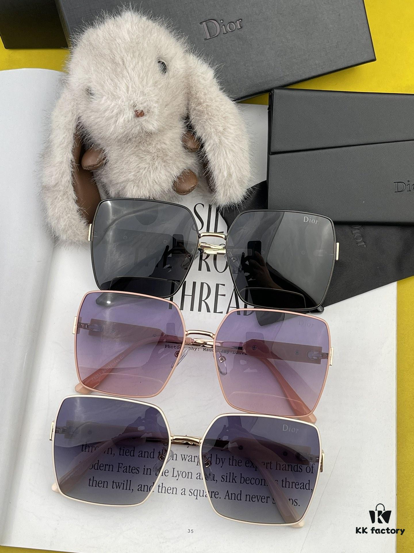 【DIOR】2024 Spring New Arrival Trendy Fashion Square Polarized Sunglasses High Quality Comfortable Wear Influencer Favorite Model: D1825