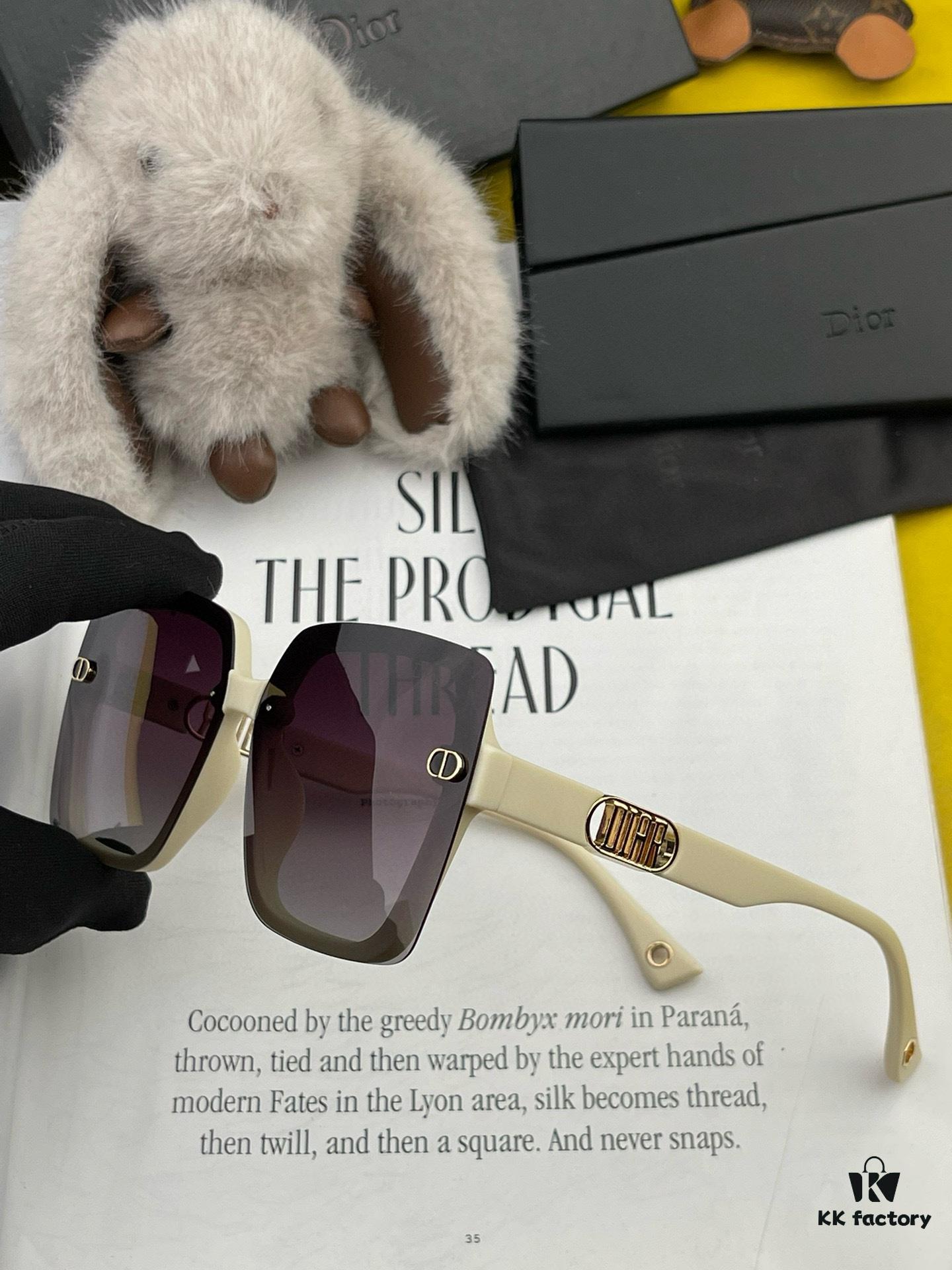 DIOR 2024 Spring New Arrival Trendy Fashion Square Polarized Sunglasses High-Quality Comfortable Wear Influencer Style Women's HD Polarized Sunglasses 🕶️ High-Quality TR Frame Model: CD5610