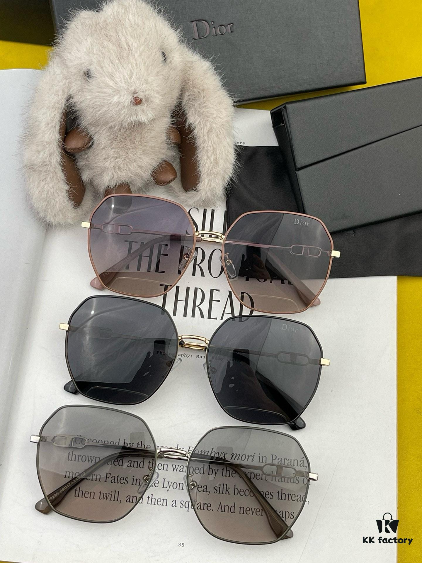DIOR 2024 Official New Arrival Large-Frame Polarized Sunglasses, Popular Among Celebrities, Poloroid High-Definition Thickened Sunglasses Model: CD0823