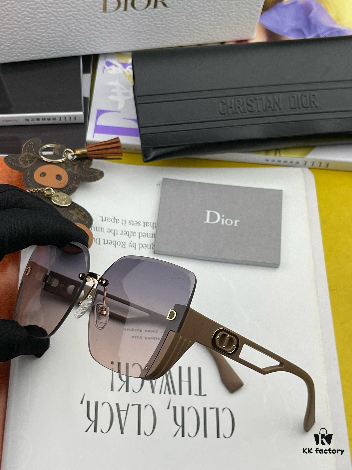 DIOR 2024 Spring New Arrival Trendy Fashion Square Frame Sunglasses High-Quality Comfortable Wear Popular Influencer Style Women's HD Sunglasses 🕶️ High-Quality TR Frame Model: CD6970