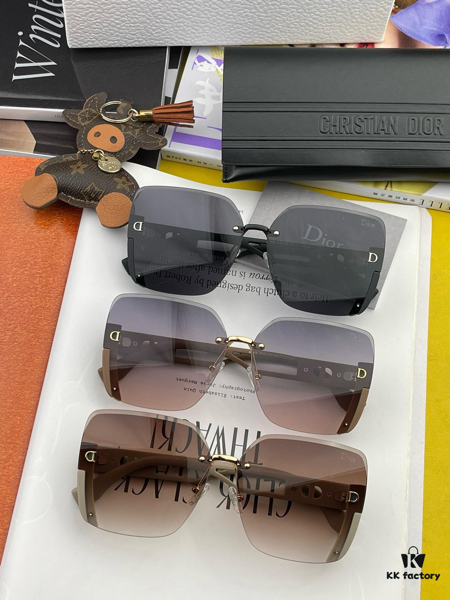 DIOR 2024 Spring New Arrival Trendy Fashion Square Frame Sunglasses High-Quality Comfortable Wear Popular Influencer Style Women's HD Sunglasses 🕶️ High-Quality TR Frame Model: CD6970
