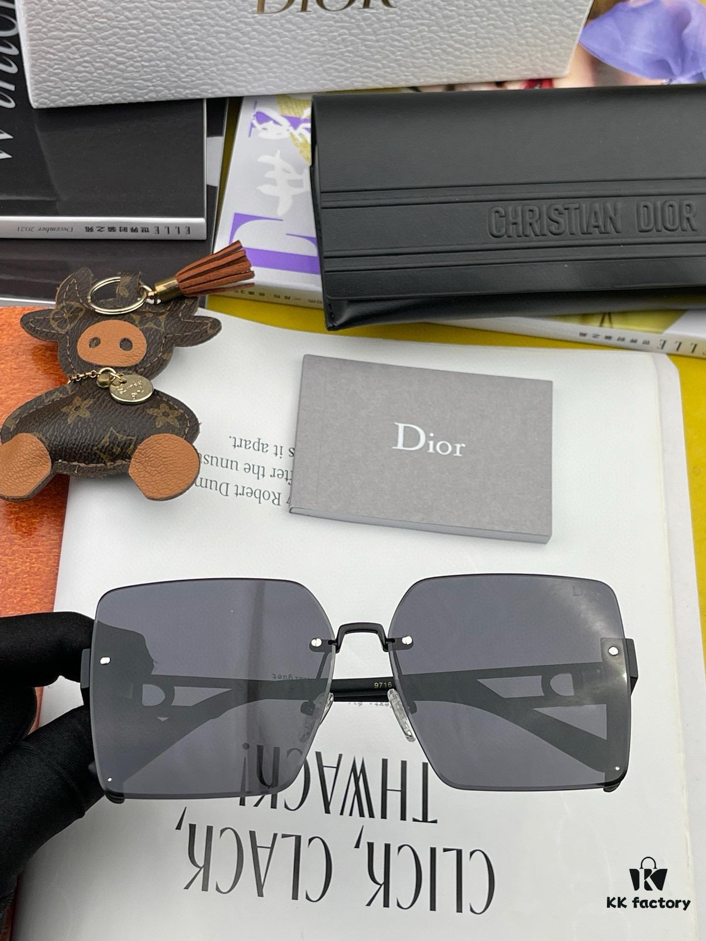DIOR 2024 Spring New Arrival Trendy Fashion Square Frame Sunglasses High-Quality Comfortable Wear Influencer Style Women's HD Sunglasses 🕶️ High-Quality TR Frame Model: CD6971