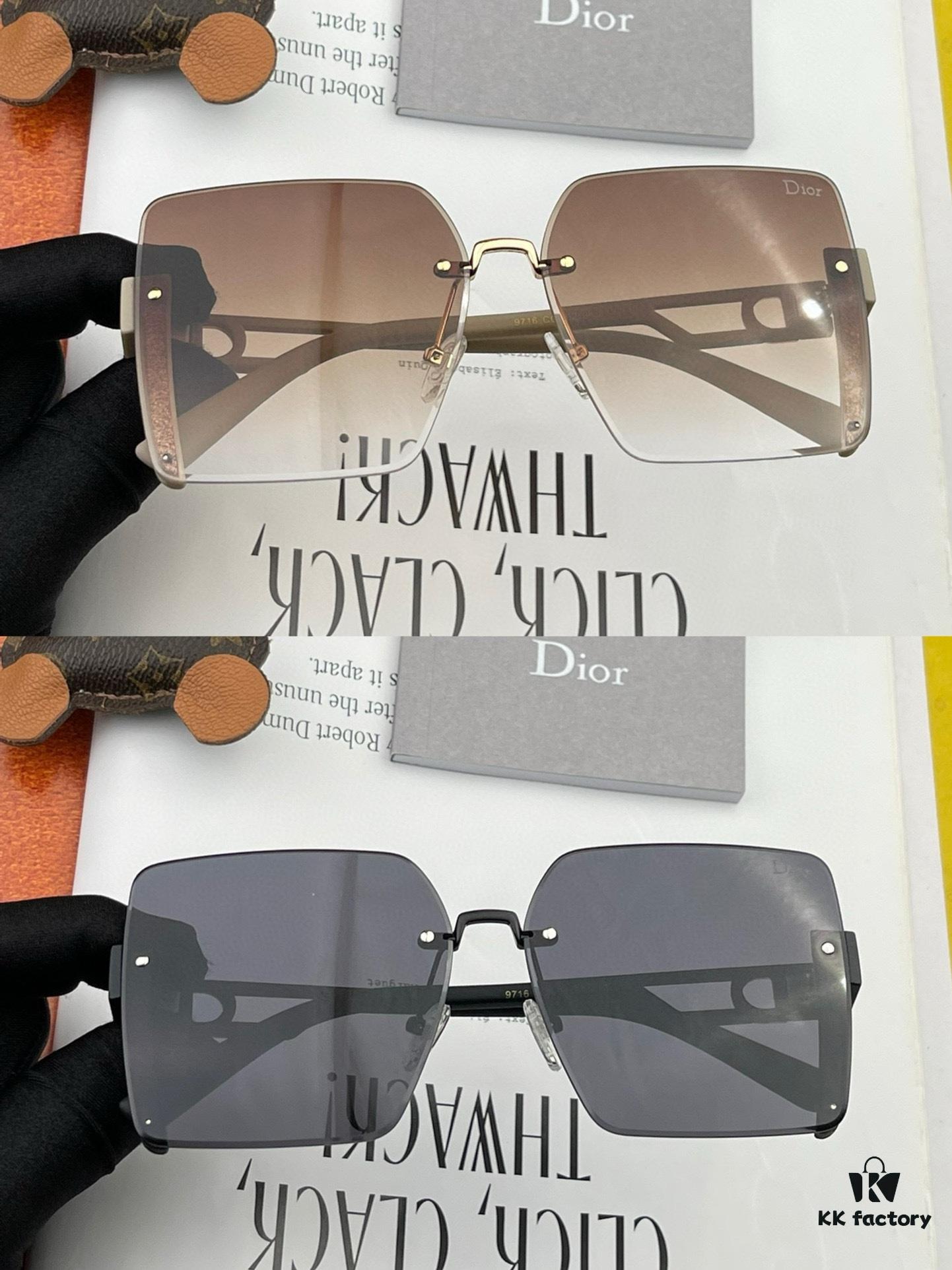 DIOR 2024 Spring New Arrival Trendy Fashion Square Frame Sunglasses High-Quality Comfortable Wear Influencer Style Women's HD Sunglasses 🕶️ High-Quality TR Frame Model: CD6971