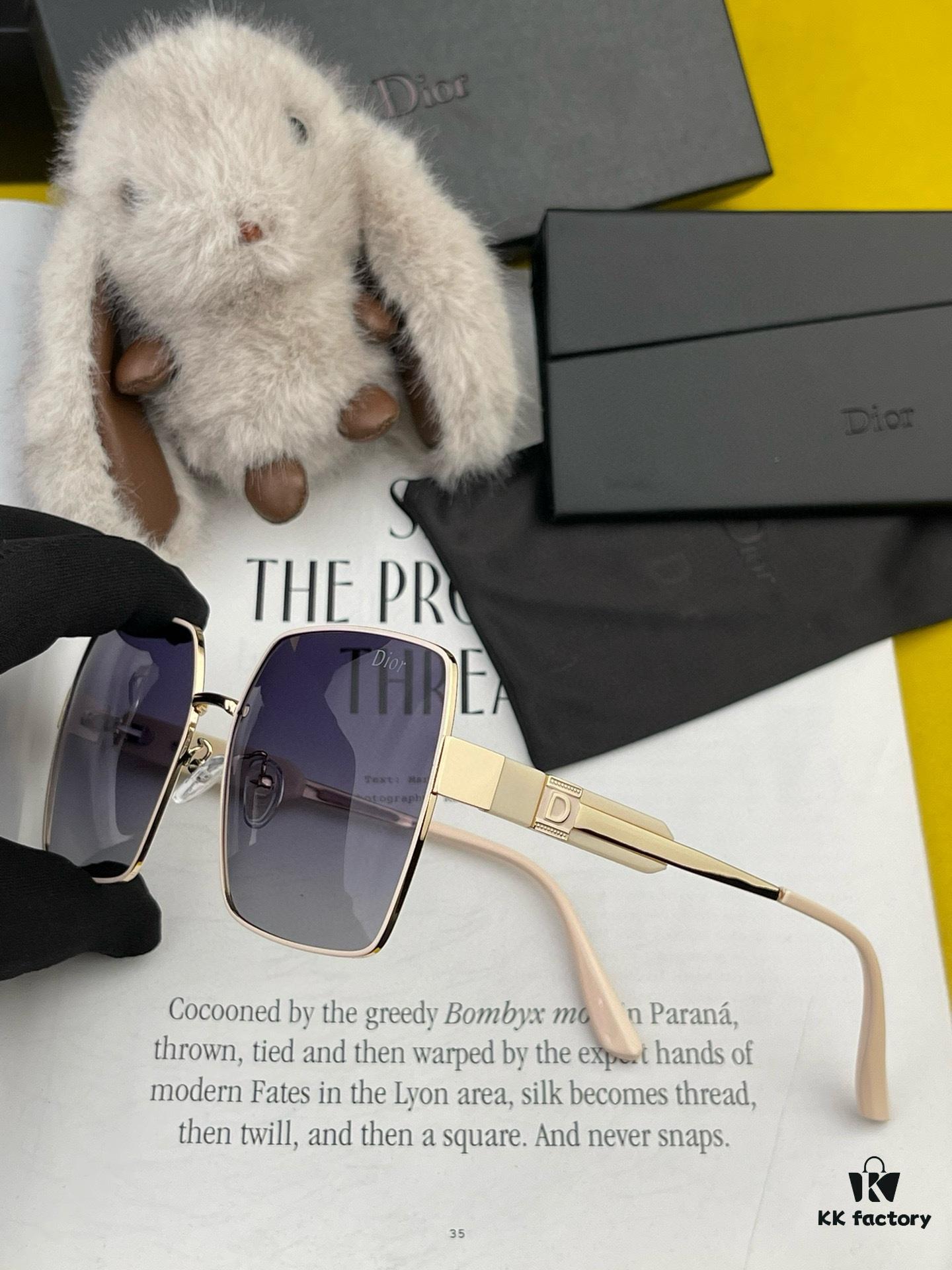 【DIOR】2024 Spring New Arrival Trendy Fashion Square Polarized Sunglasses High Quality Comfortable Wear Influencer Favorite Model: D1825