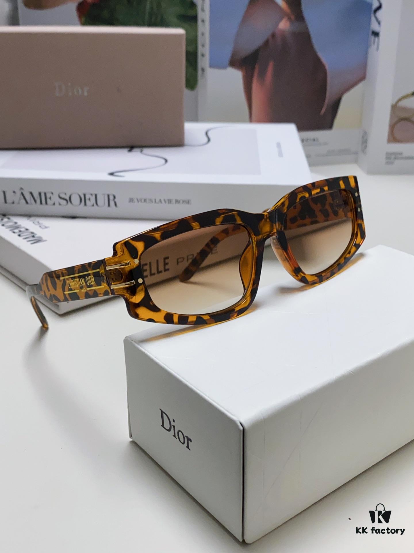 Dior 2024 New Arrival Unisex Fashion Retro Square Sunglasses, Elegant and Versatile, Lightweight and Slim Rectangular Frame with Signature S9U Design