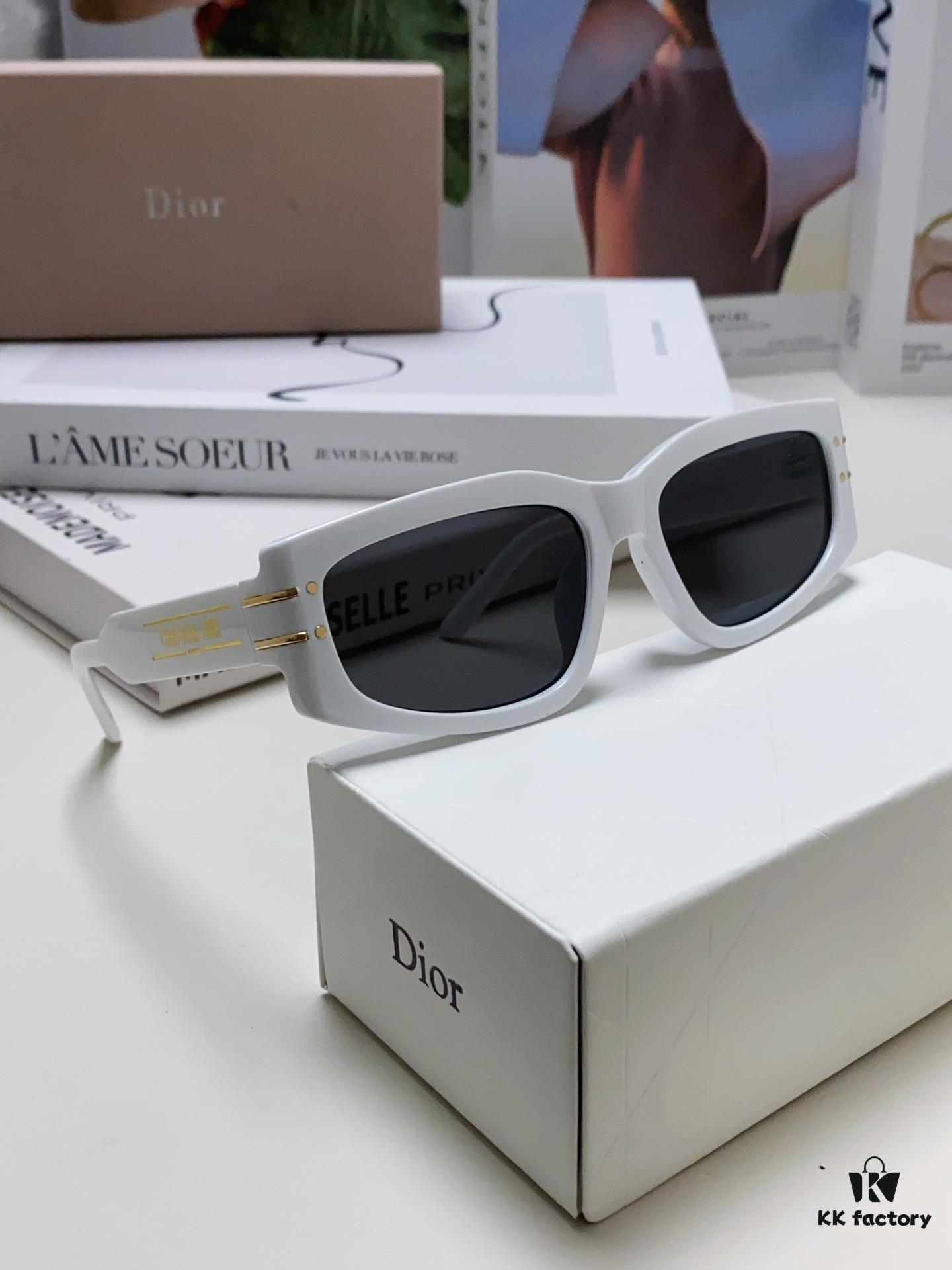 Dior 2024 New Arrival Unisex Fashion Retro Square Sunglasses, Elegant and Lightweight with Slim Rectangular Frame, Signature S9U Eyewear