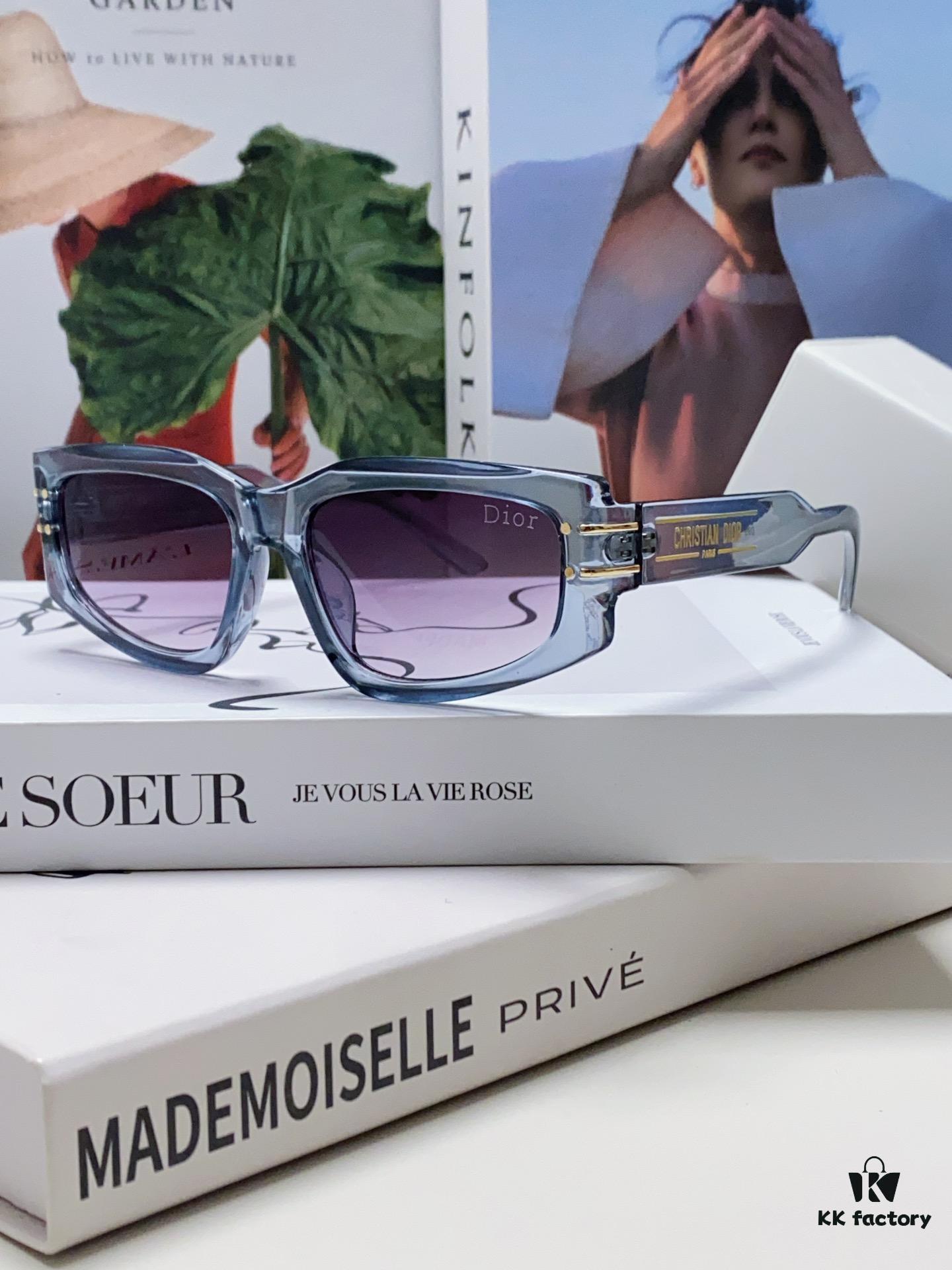 Dior 2024 New Arrival Unisex Fashion Retro Square Sunglasses, Elegant and Lightweight with Slim Frame, Signature S9U Eyewear