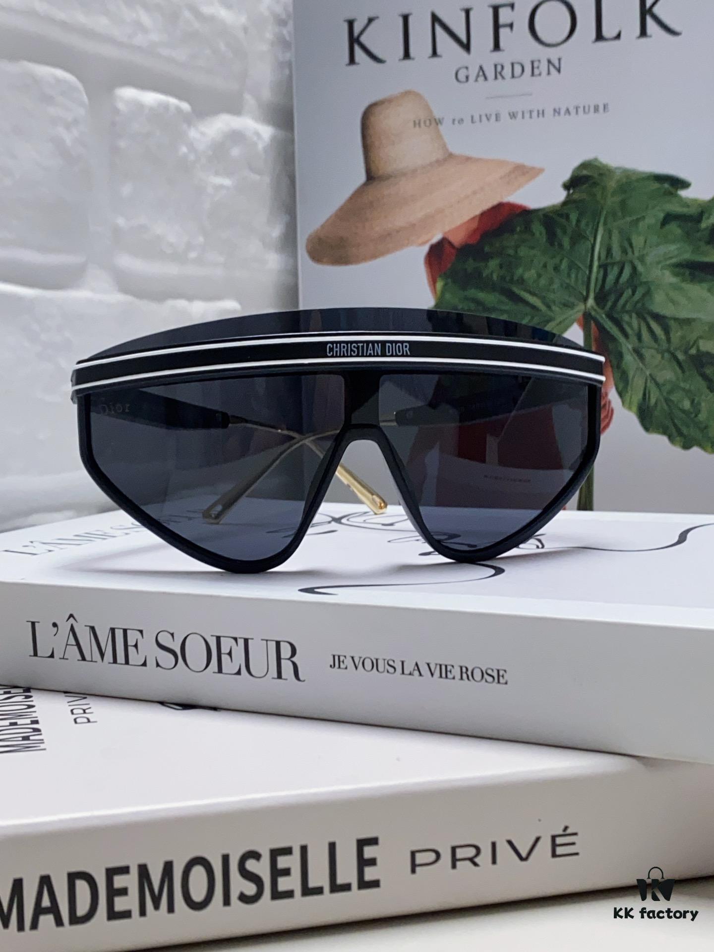 DIOR Goggles - Fashionable Integrated Oversized Sunglasses for Women, Trendy Ins-Style UV-Protective Sun Glasses, Sun Protection Cross-border Eyewear Sunglasses