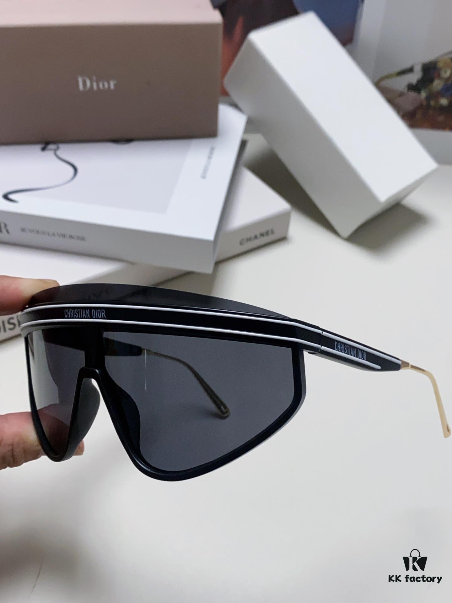 DIOR Goggles - Fashionable Integrated Oversized Sunglasses for Women, Trendy Ins-Style UV-Protective Sun Glasses, Sun Protection Cross-border Eyewear Sunglasses